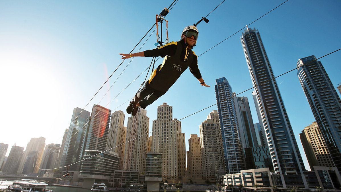 Najdłuższa tyrolka miejska na świecie.