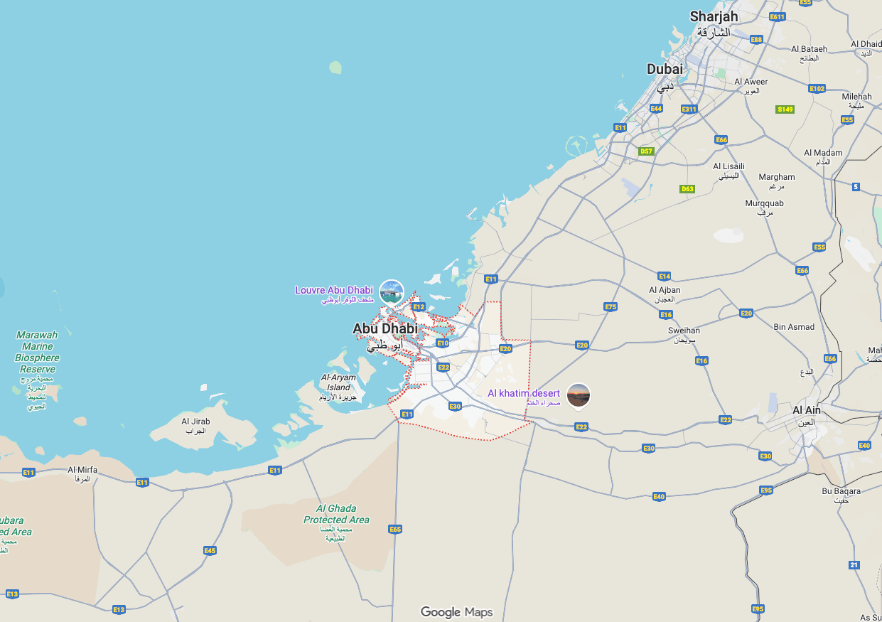 Abu Dhabi map