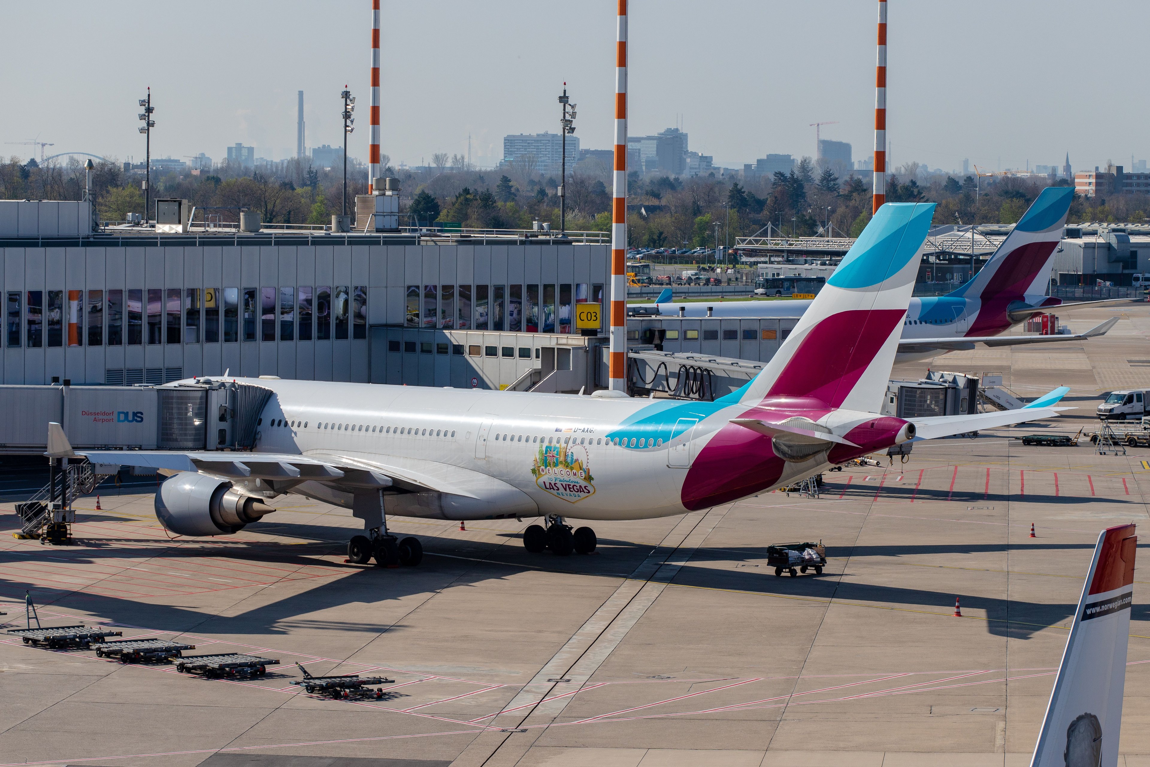 Samolot Eurowings w Düsseldorfie