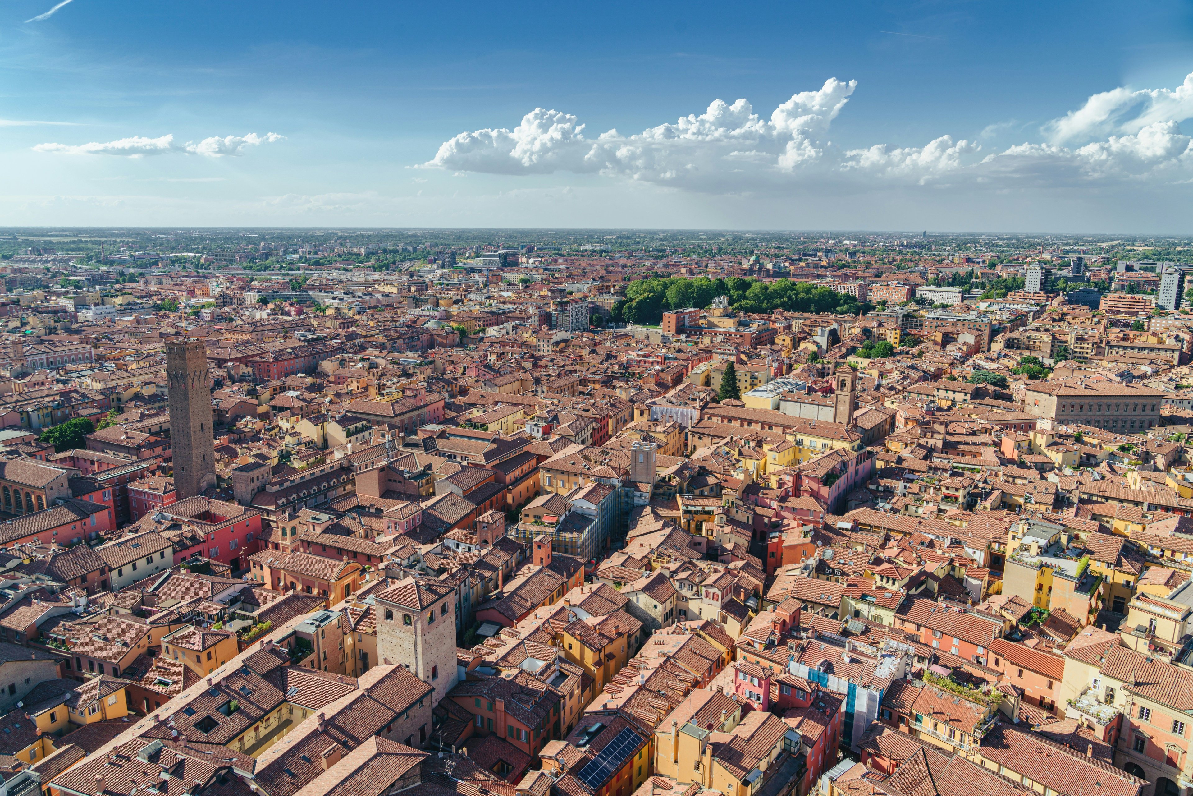Panorama of Bologna, Italy