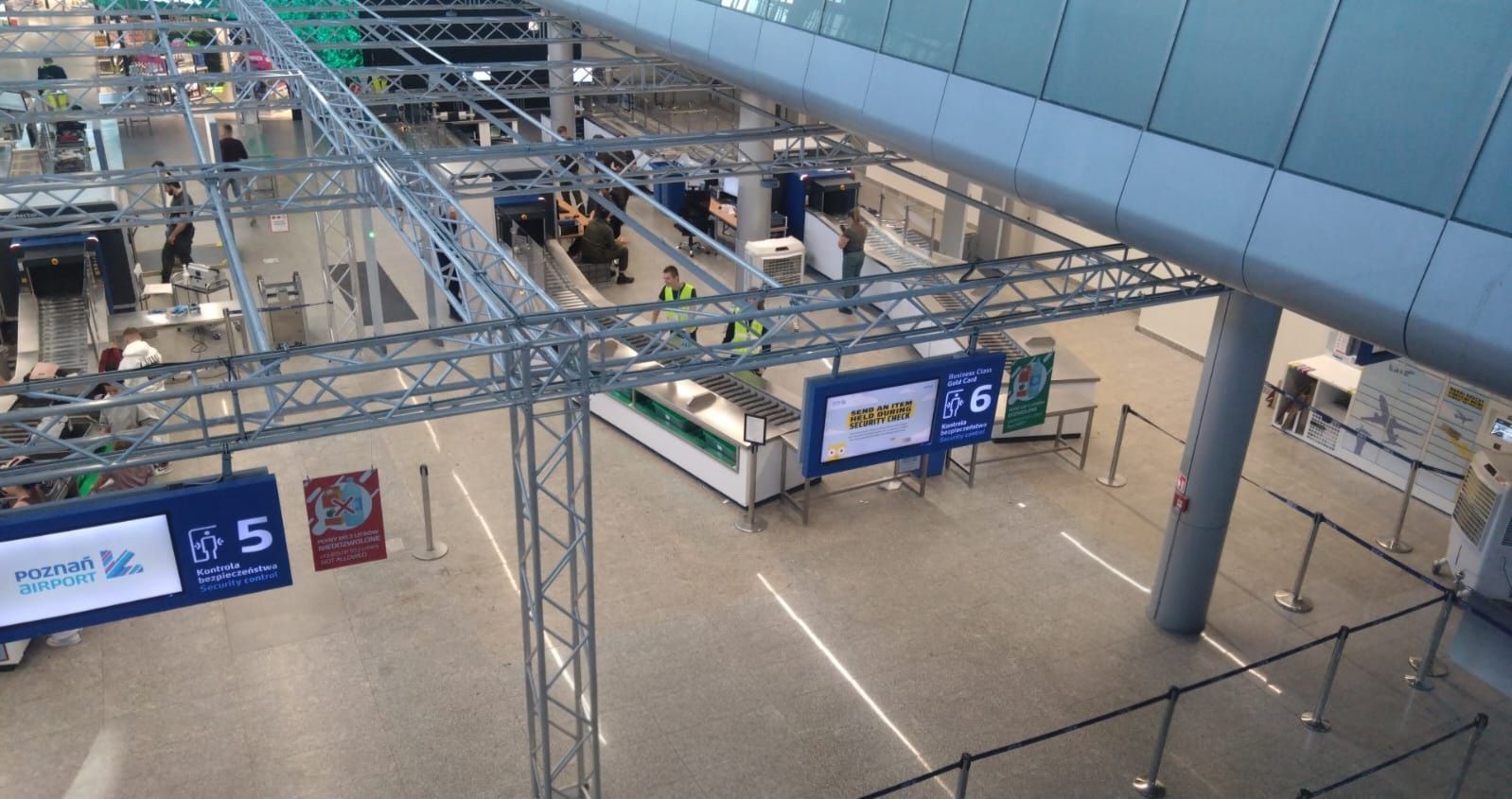 Security check at Poznań Airport