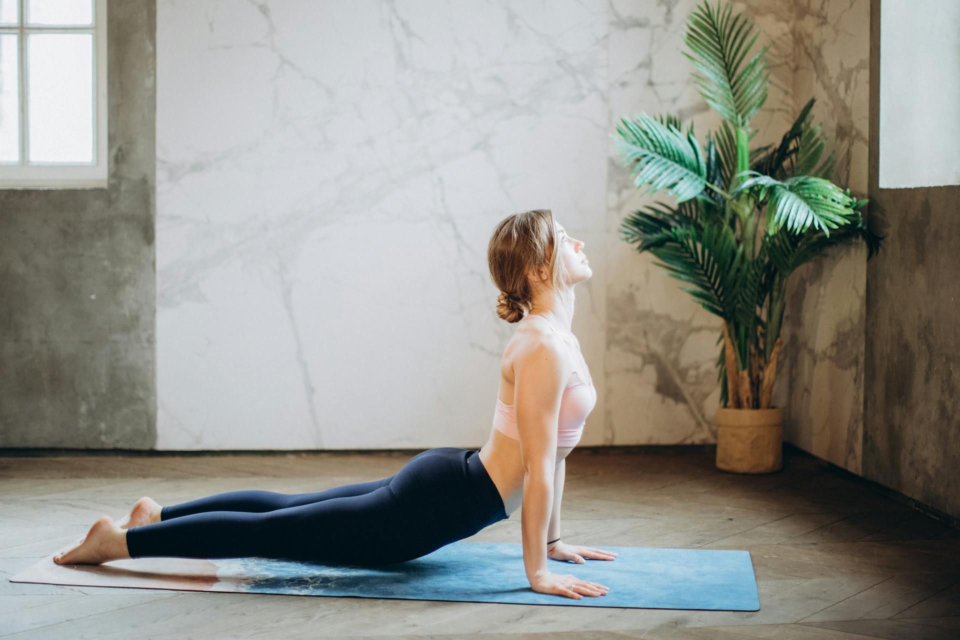 The practice of yoga.