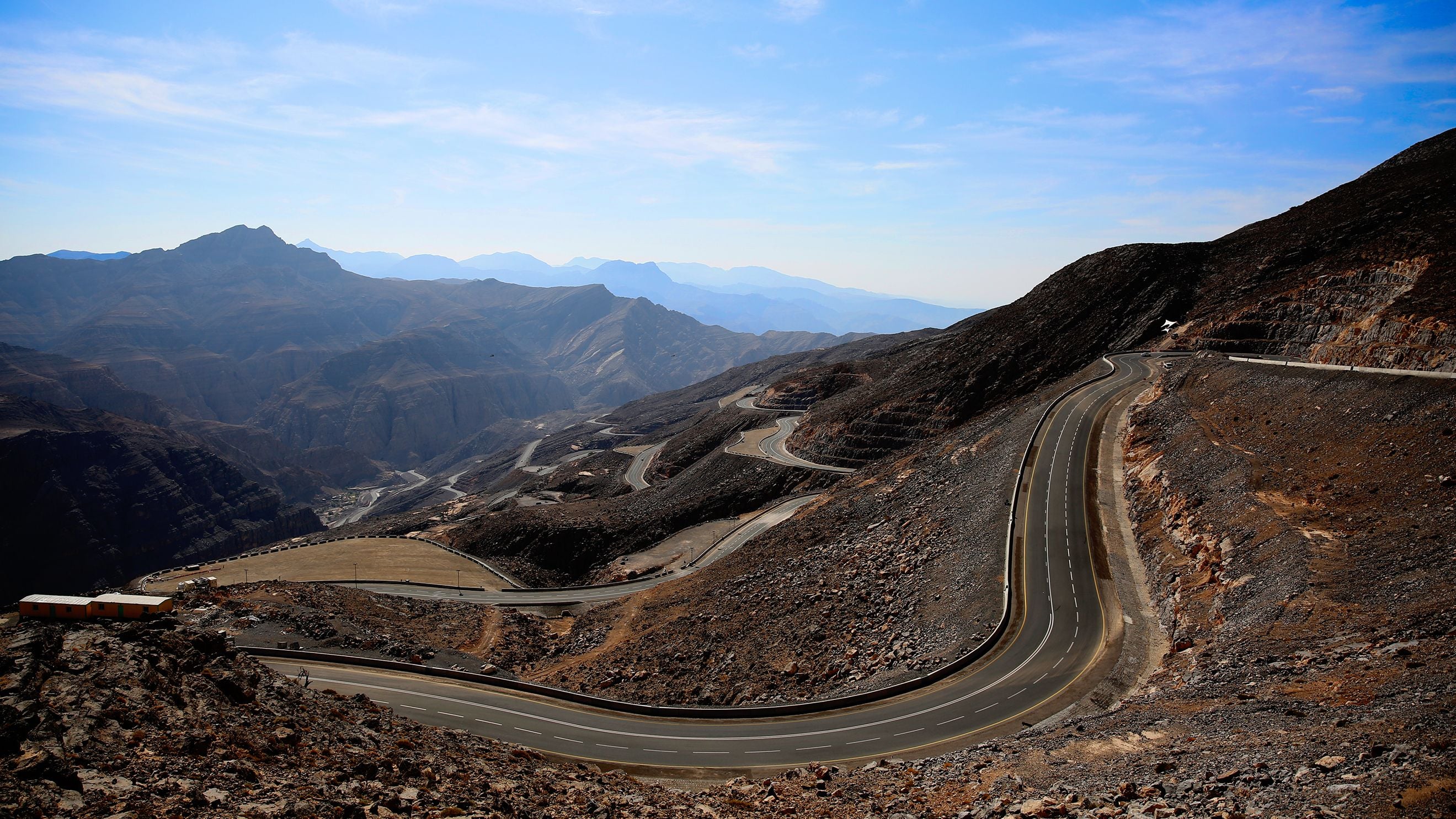 View from the road leading up to Jebel Jais in Ras Al Khaimah