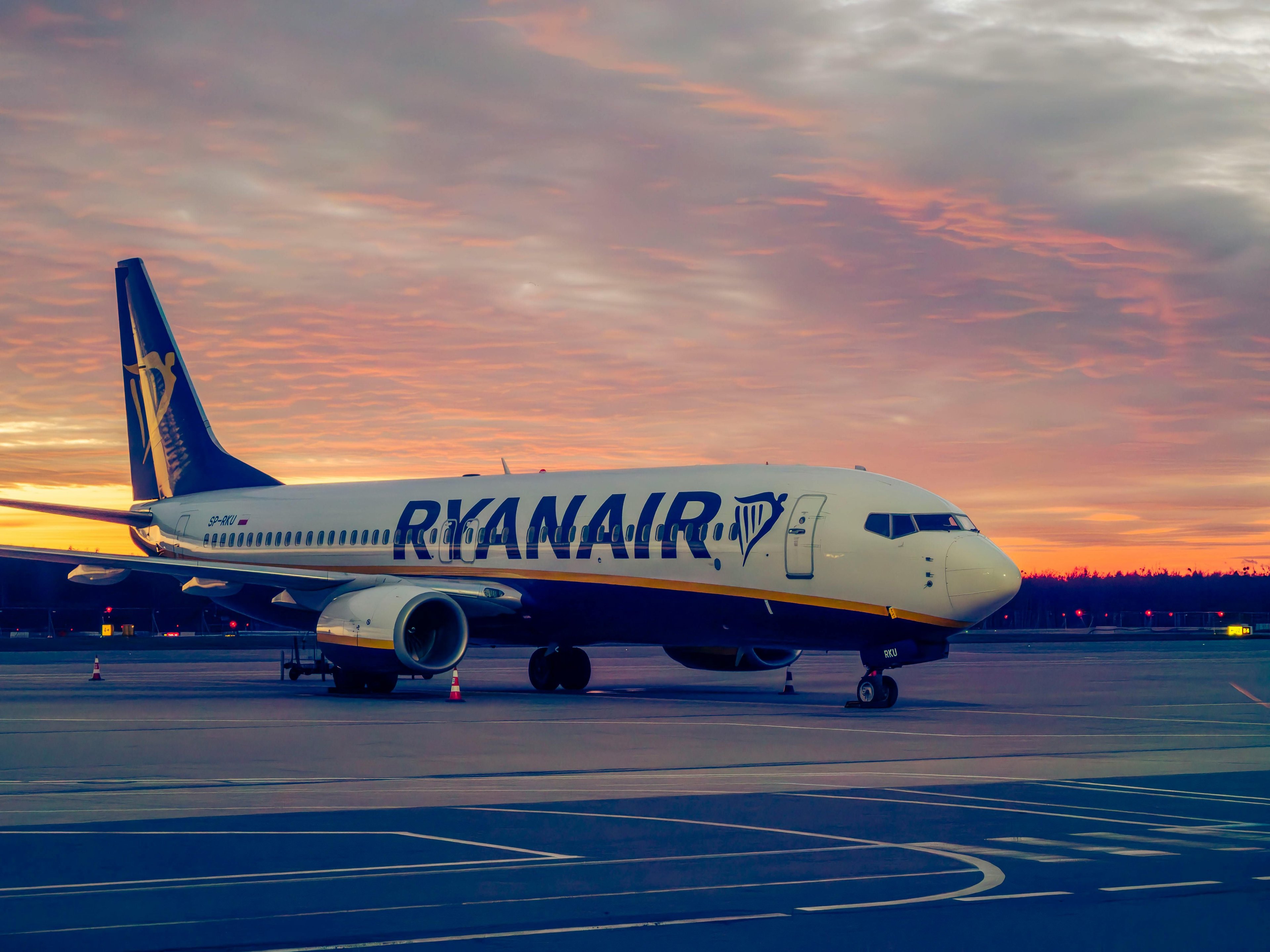 A Ryanair aircraft