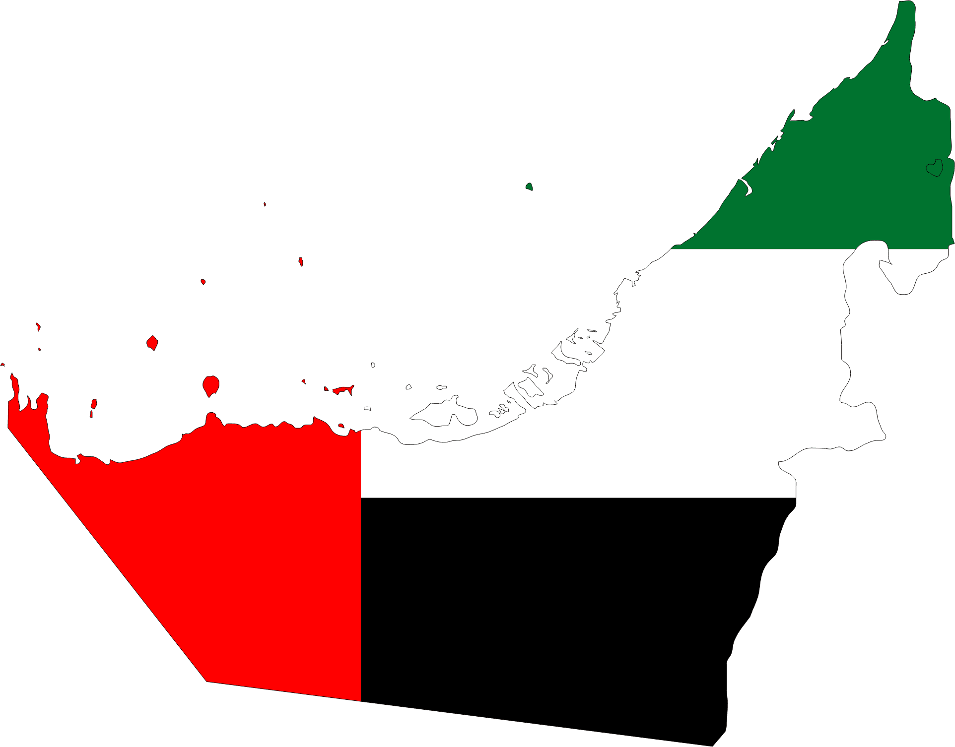 Map of the United Arab Emirates