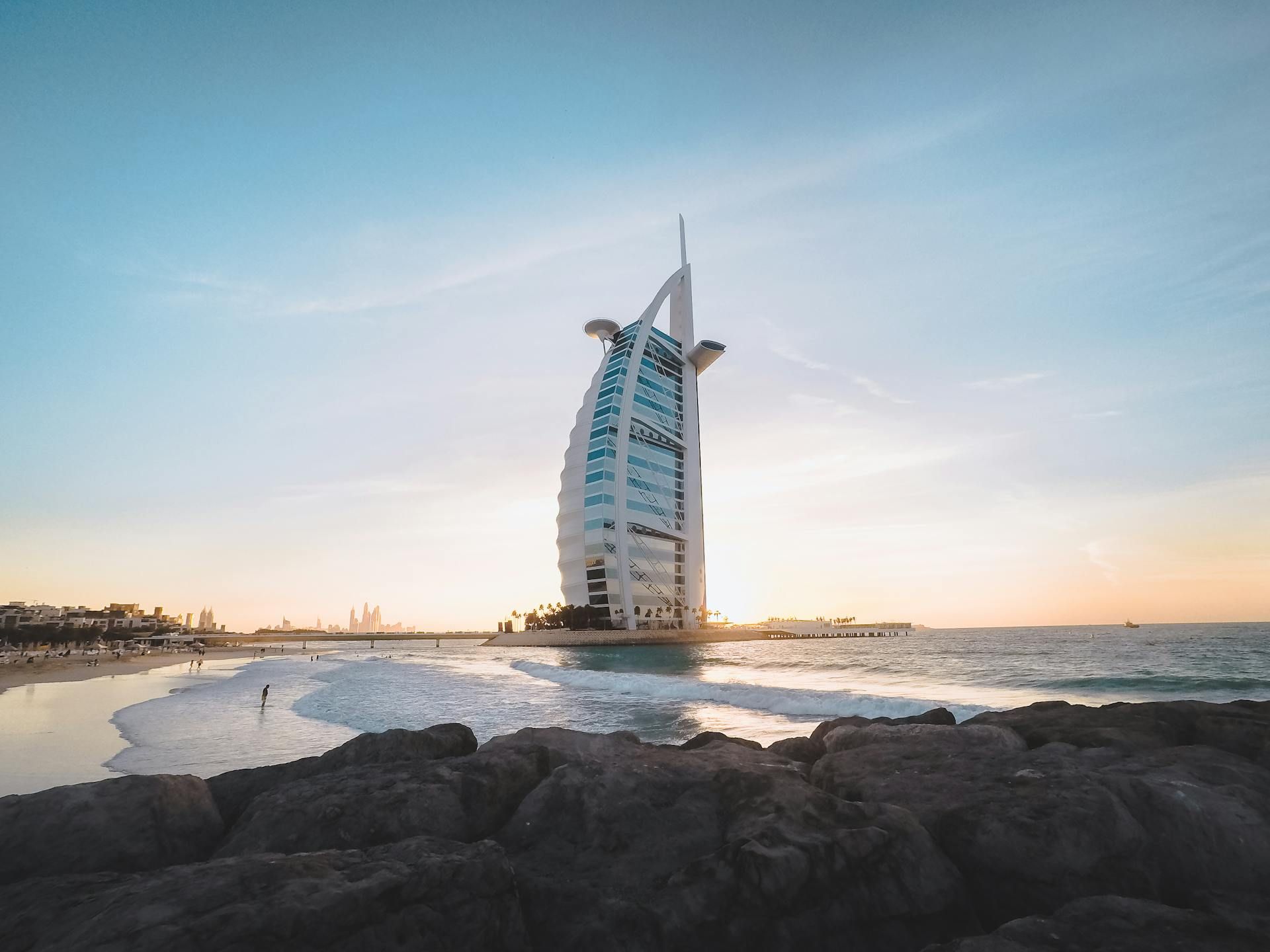 Widok na Burj Al Arab.