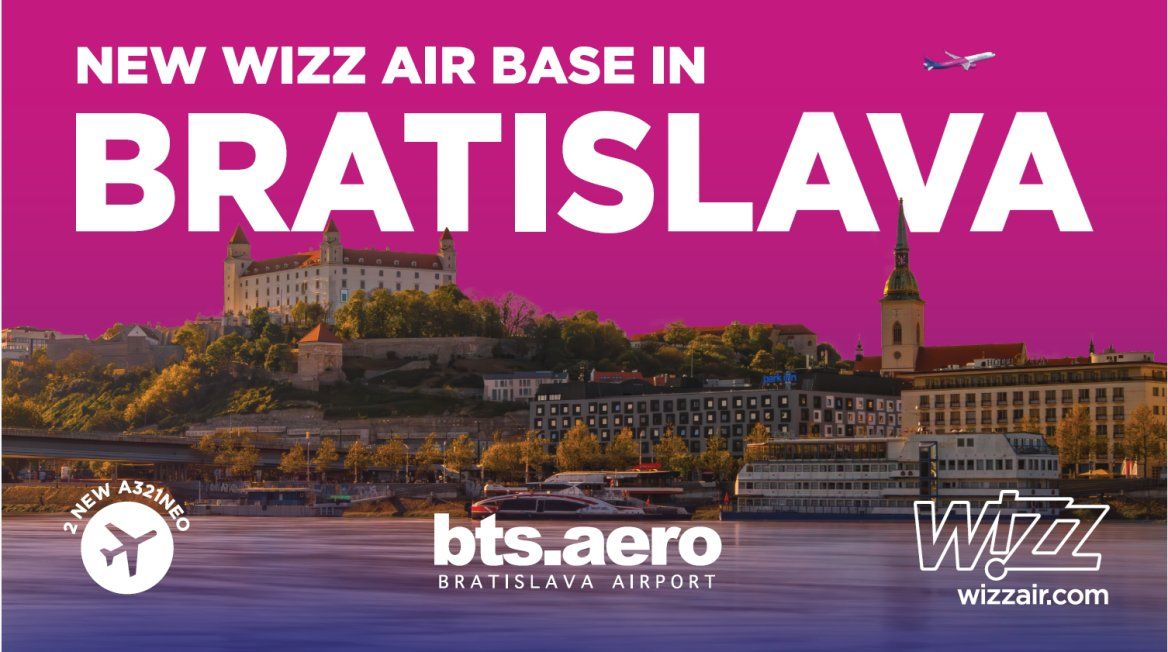 Nowa baza operacyjna Wizz Air w Bratysławie