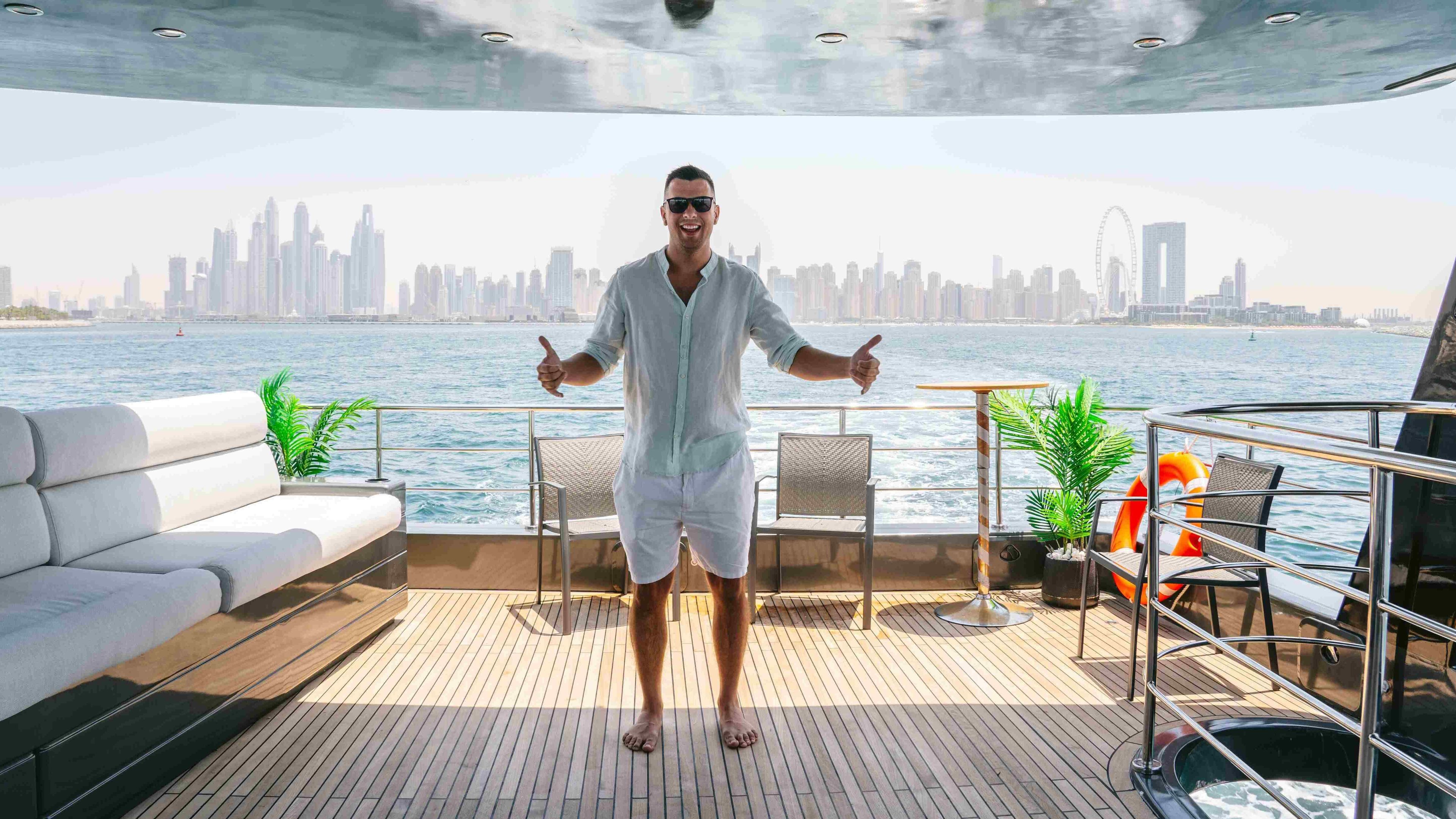 A yacht cruise on the Persian Gulf.