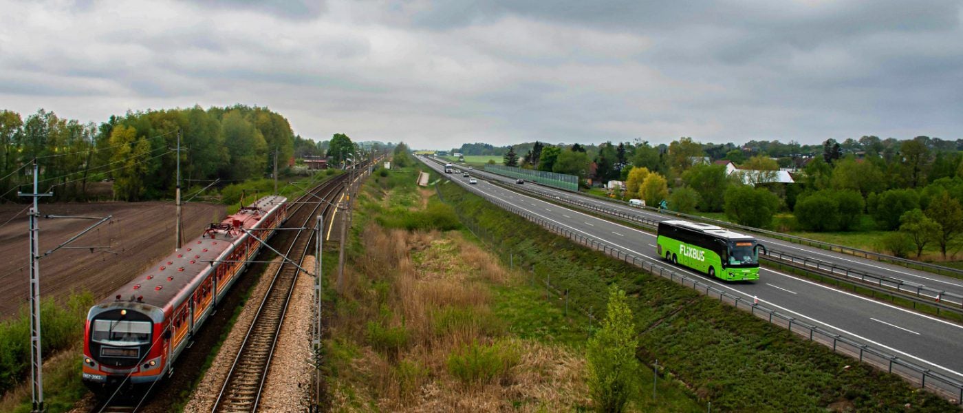 KOLEO train and FlixBus